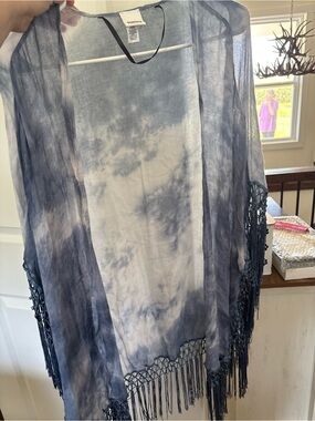 Sonoma Light Blue Sheer Cover-Up with Black Strap